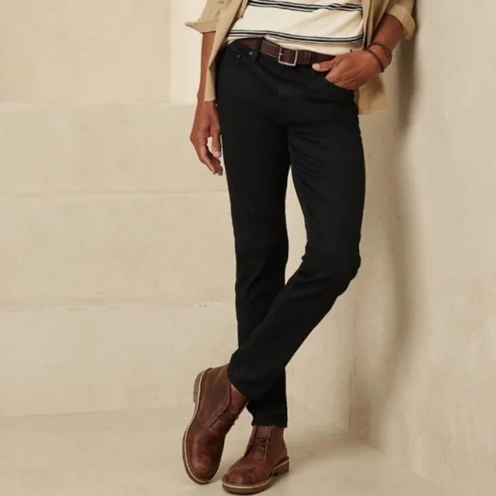 Banana Republic‎ Men's Jeans Black Stretch Straight Leg 34/32 Preppy